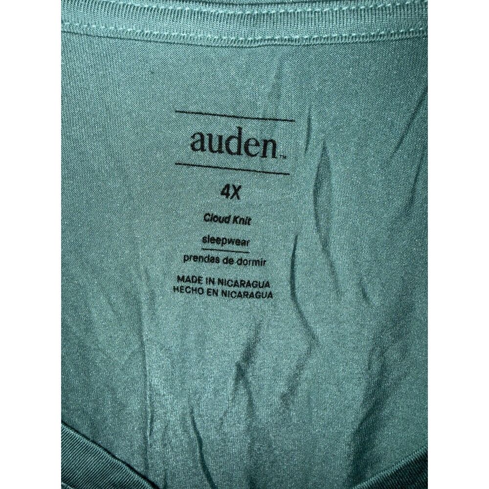 NWT Auden Cloud Knit 2-Piece Pajama Set Sage Green 4X V-Neck Top & Pants - Picture 13 of 16